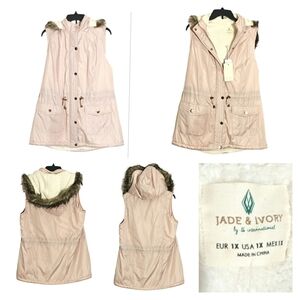 Jade & Ivory Light Pink Hooded Vest